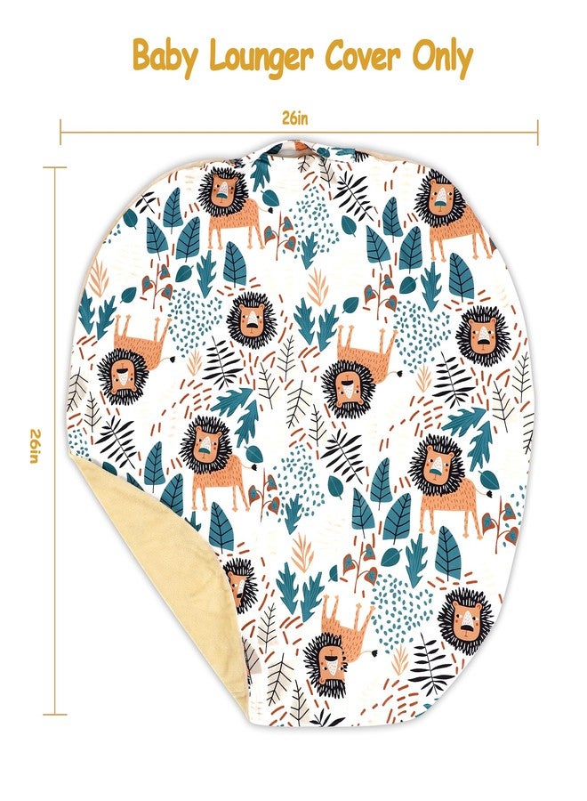 SWESEN Newborn Lounger Cover, 1 Pack Soft Removable Slipcovers for Infant Lounger, Cozy Baby Lounger Cover for Boys and Girls, Covers Only, Lion - Image 4
